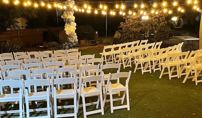 Seats in Rancho Cucamonga Wedding Venue